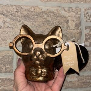 Viral unique Gold Cat Figurine with Glasses in India